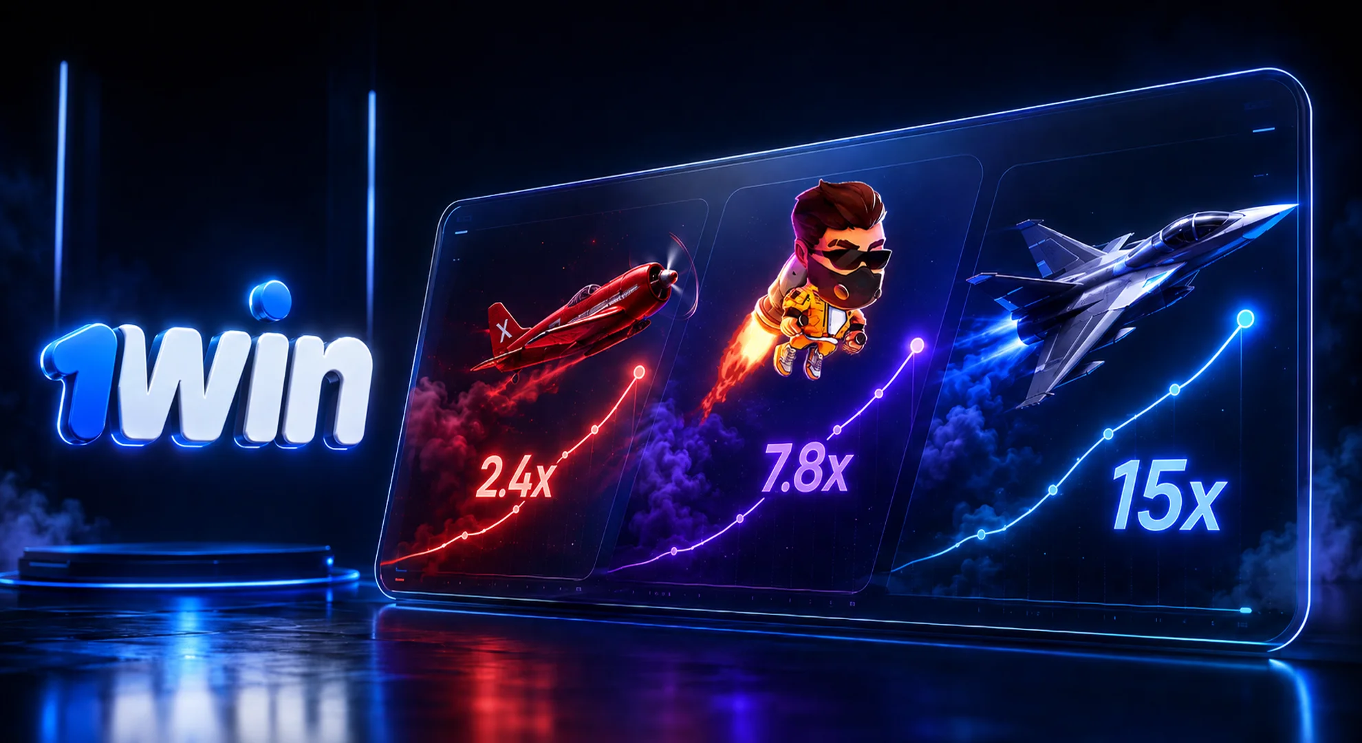 1win official crash games collection featuring Aviator Lucky Jet and JetX multipliers 2026