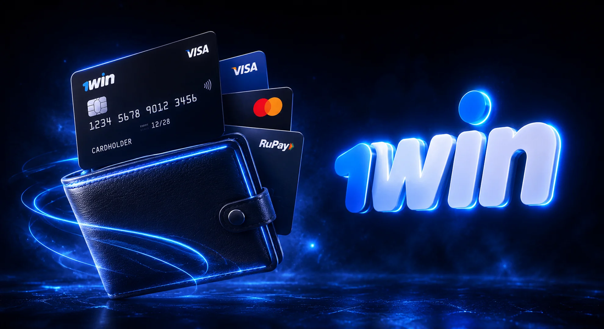 1win official payment methods interface featuring Visa Mastercard and Indian Bank Transfer options